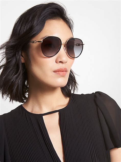 michael kors miami sunglasses black|Michael Kors aviator sunglasses.